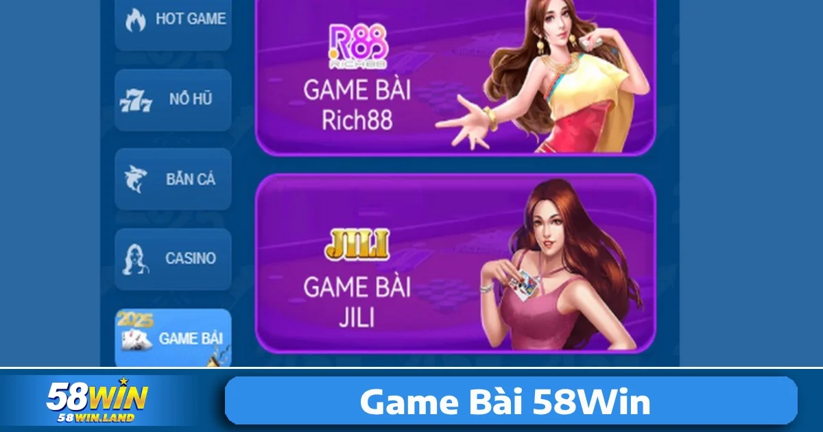 Game Bài 58Win 1 Khi nhắc đến Game bài 58Win, không thể không nói đến sự đa dạng trong các loại hình trò chơi mà nó cung cấp.