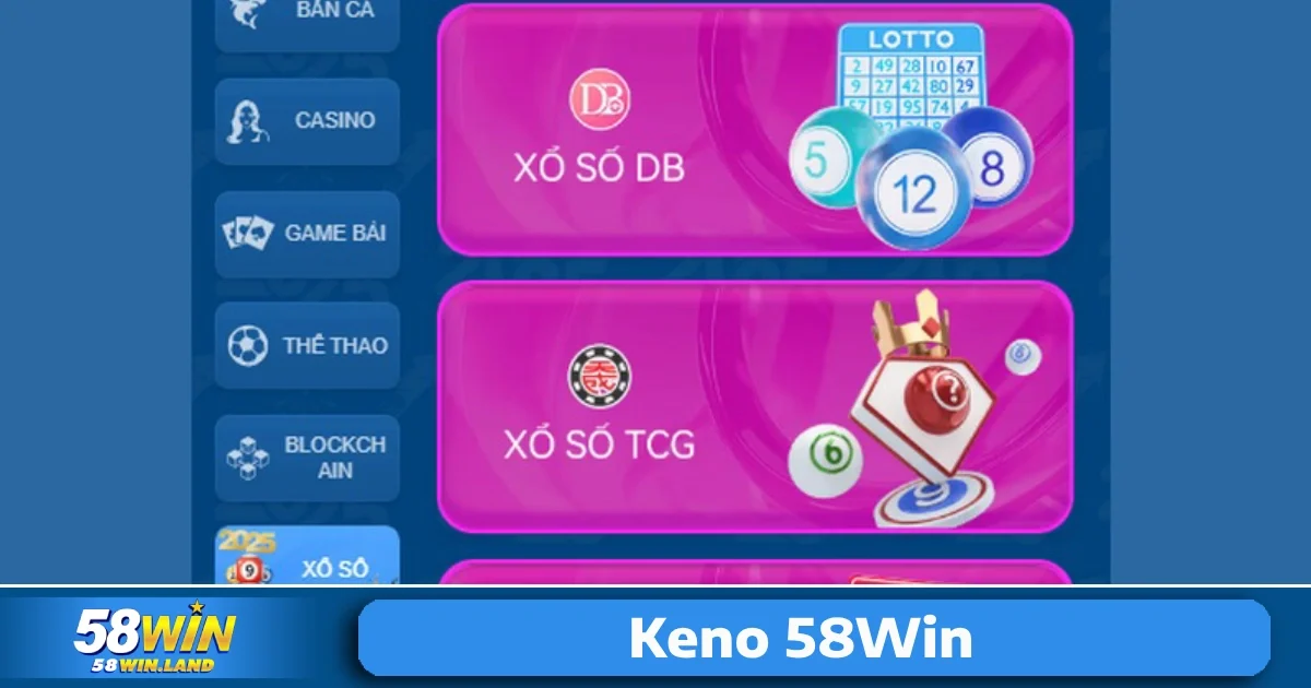 Keno 58Win 1 Keno 58Win là một trò chơi rất phổ biến trong lĩnh vực cá cược trực tuyến, thu hút đông đảo người chơi